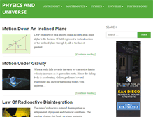 Tablet Screenshot of physicsanduniverse.com